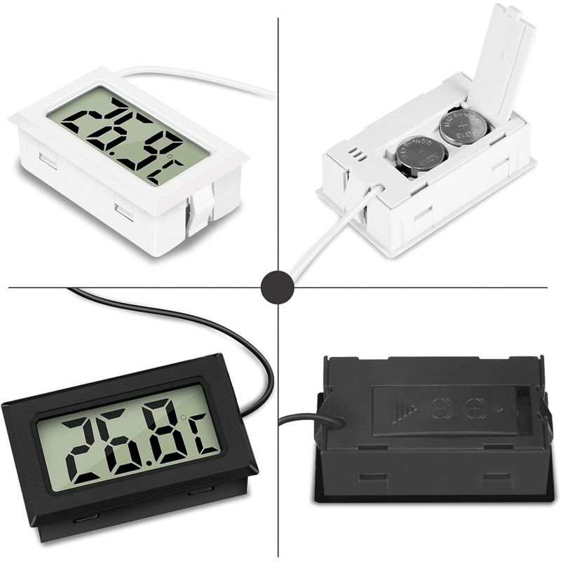 ZooVenture Thermomètre Avec Sonde Imperméable 4 Pièces Pour Aquarium