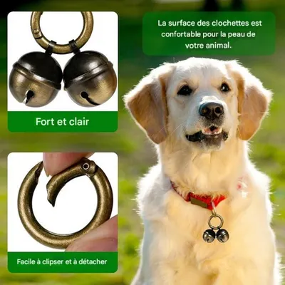 ZooVenture Set de 2 cloches en cuivre pour chiens et chats