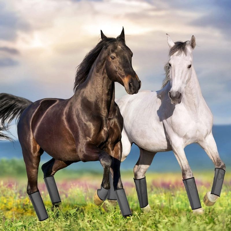 ZooVenture Ensembles de bottes anti - mouches en maille pour chevaux