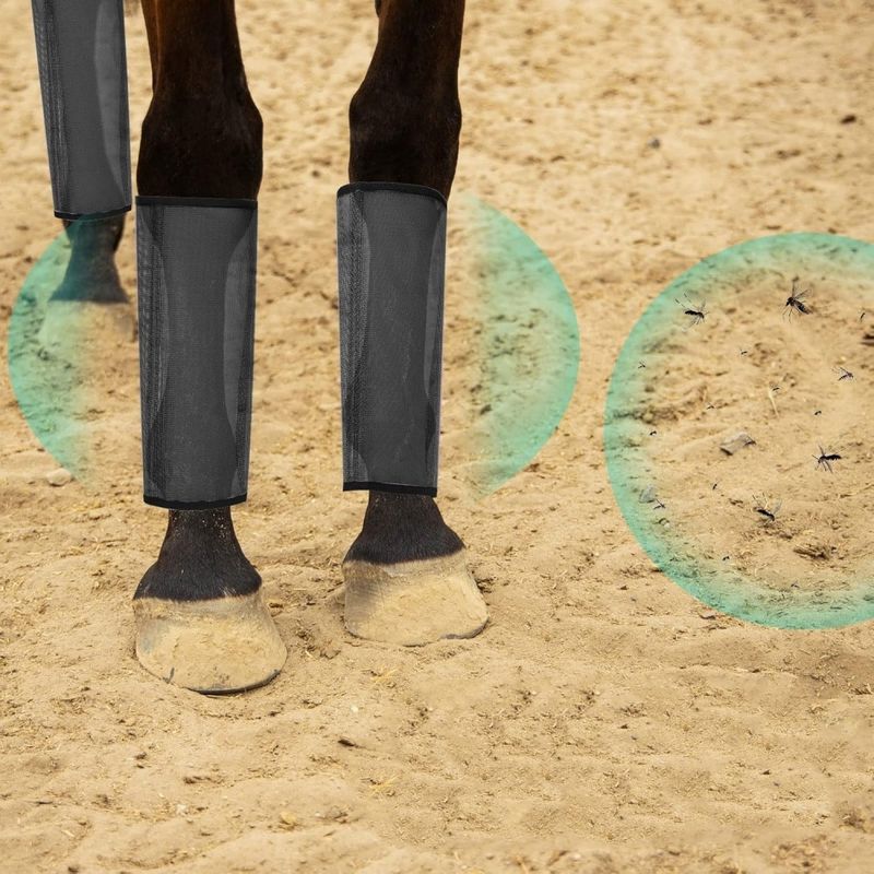 ZooVenture Ensembles de bottes anti - mouches en maille pour chevaux