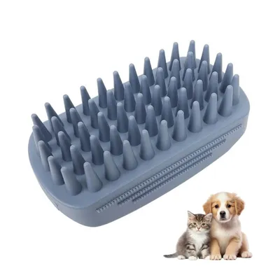ZooVenture Brosse de bain et de massage en caoutchouc pour chien et chat