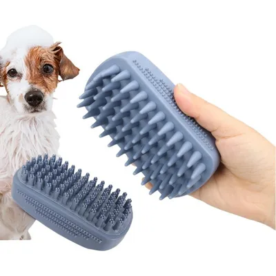 ZooVenture Brosse de bain et de massage en caoutchouc pour chien et chat