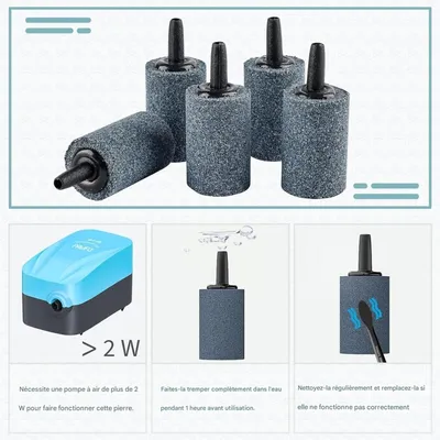 ZooVenture Cylindre Diffuseur De Bulles Pour Aquarium Lot De 10 Pièces