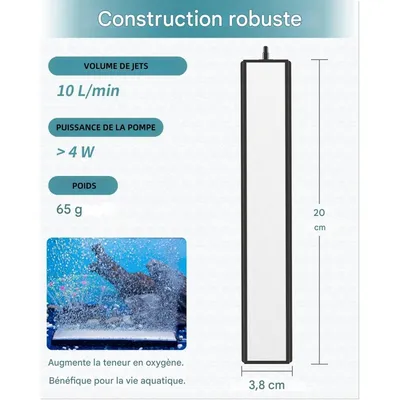 ZooVenture Diffuseur De Microbulles En Barre D'Air 8 Pouces Pour Aquarium