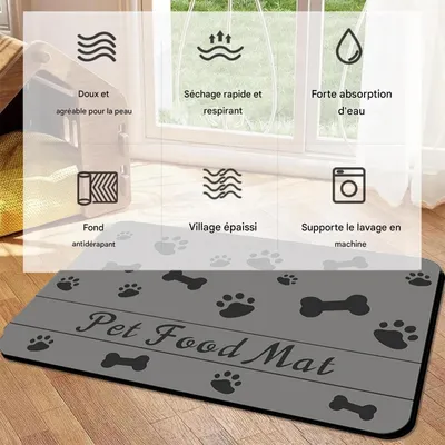 Rocky Tapis pour gamelles d'animaux