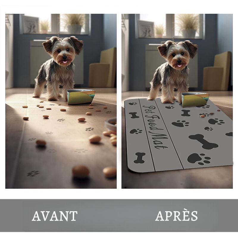 Rocky Tapis pour gamelles d'animaux
