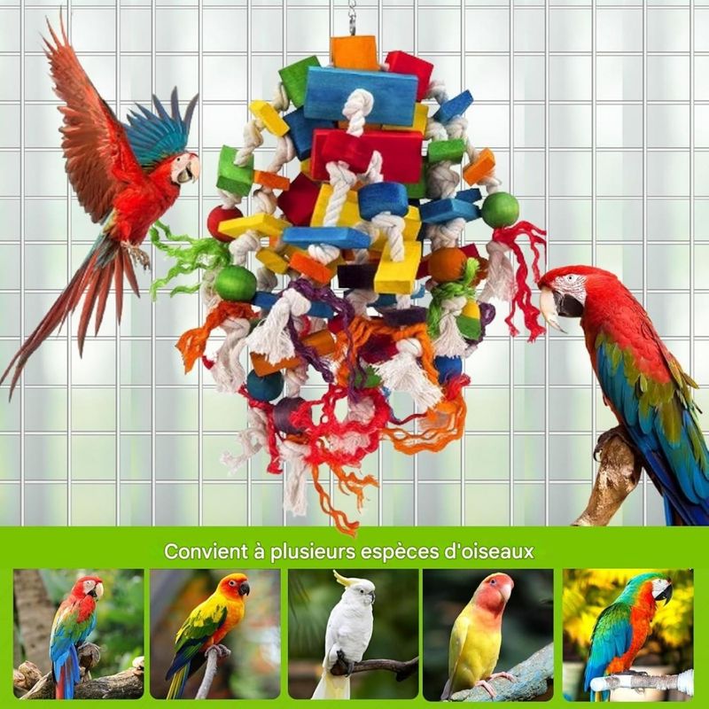 ZooVenture Jouet de mâchouillage pour grands oiseaux