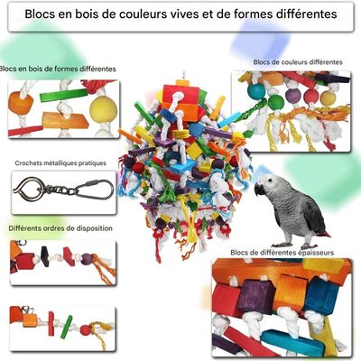 ZooVenture Jouet de mâchouillage pour grands oiseaux