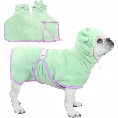 ZooVenture Bata de secado rápido para perros y gatos