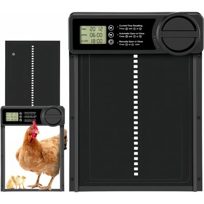 ZooVenture Porte Automatique Poulailler Anti - pincement Aluminium