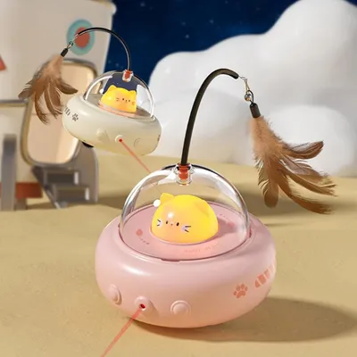 ZooVenture Jouet pour chat rechargeable 2 en 1