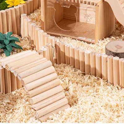 ZooVenture Puente de madera para mascotas pequeñas