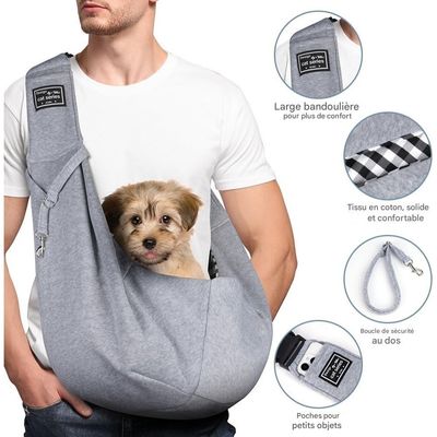 ZooVenture Bolsa de transporte ajustable para perros y gatos hasta 7,5 kg