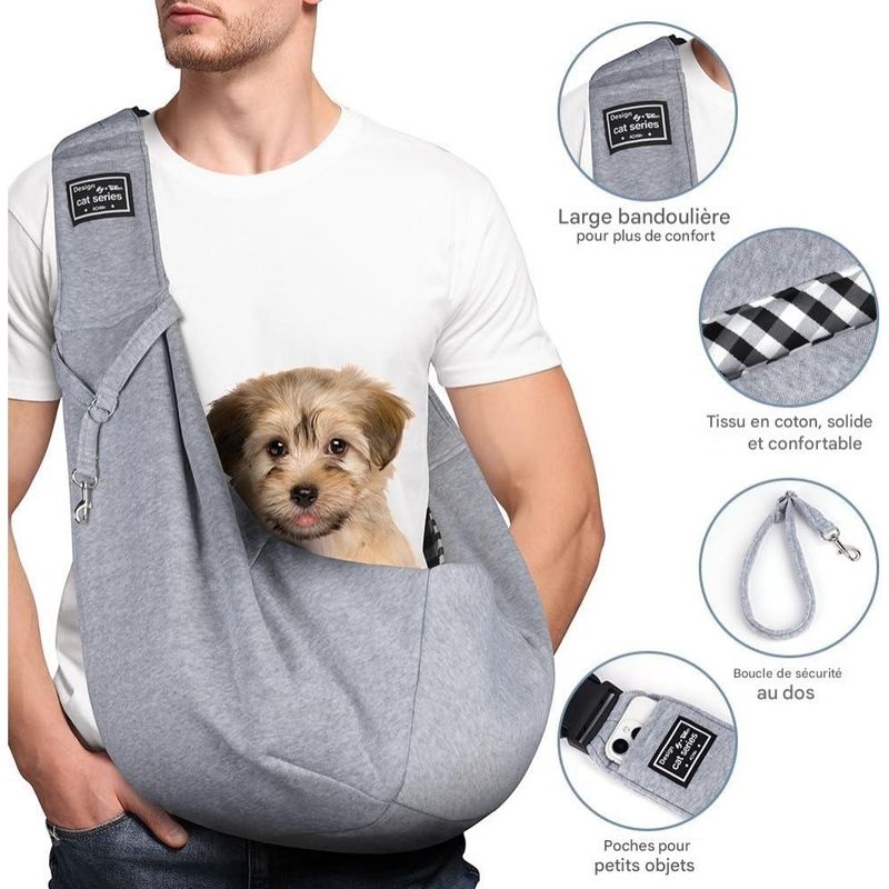 ZooVenture Sac de Transport Réglable Pour Chien Et Chat Jusqu'à 7,5 Kg