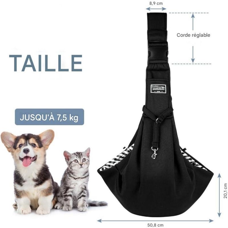 ZooVenture Sac de Transport Réglable Pour Chien Et Chat Jusqu'à 7,5 Kg