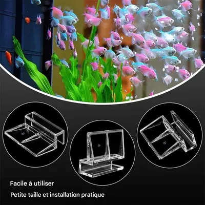 ZooVenture Support Acrylique Pour Couvercle D'Aquarium Lot De 6 Pièces