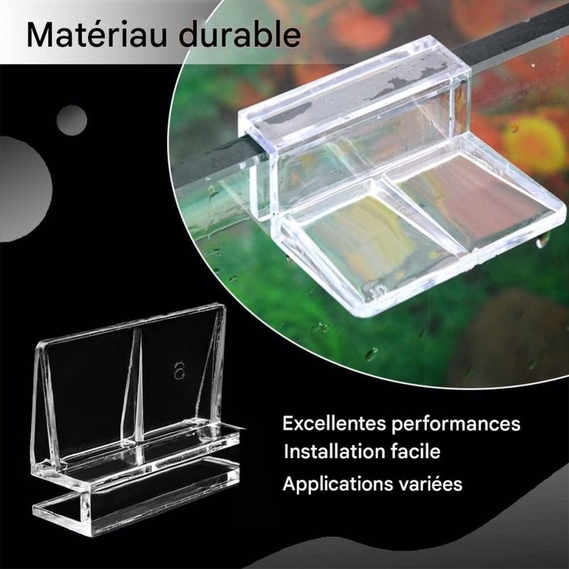 ZooVenture Support Acrylique Pour Couvercle D'Aquarium Lot De 6 Pièces