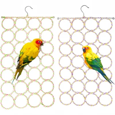 ZooVenture Lot de 2 jouets - balançoires pour perroquets