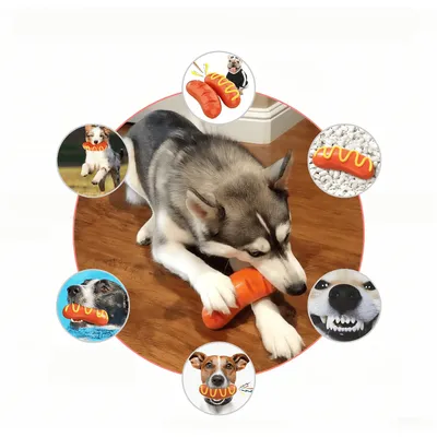 Rocky Paws Jouet à mâcher pour chien - Saucisse sonore pour gros mordeurs