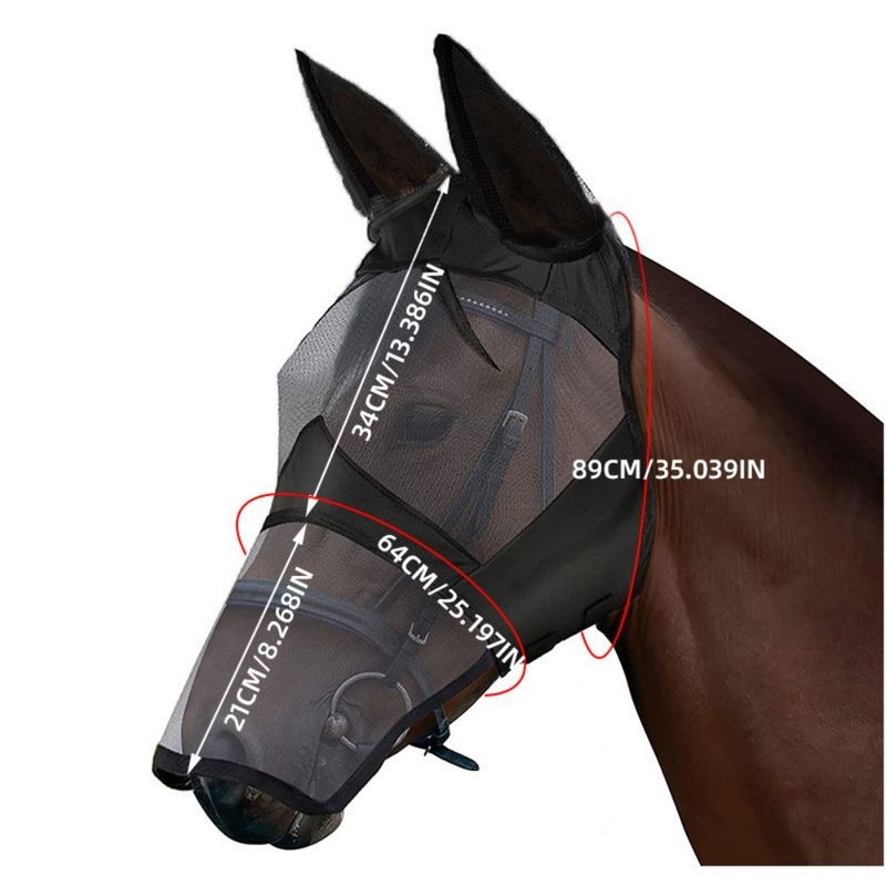 ZooVenture Masque anti-mouches pour chevaux