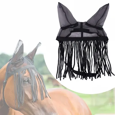 ZooVenture Voile anti-mouches avec protection oreilles pour chevaux