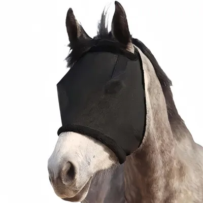ZooVenture Masque anti-mouches sans oreilles pour chevaux