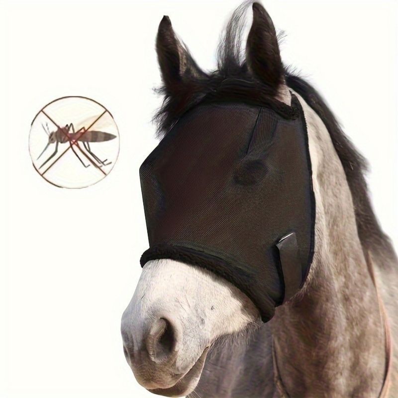 ZooVenture Masque anti-mouches sans oreilles pour chevaux