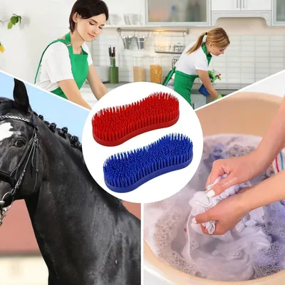 ZooVenture Lot de brosses de nettoyage en silicone pour chevaux ZooVenture Lot de brosses de nettoyage en silicone pour chevaux