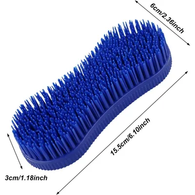 ZooVenture Lot de brosses de nettoyage en silicone pour chevaux ZooVenture Lot de brosses de nettoyage en silicone pour chevaux