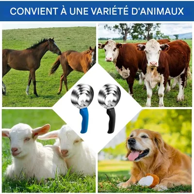 ZooVenture Lot de deux étrilles pour chevaux ZooVenture Lot de deux étrilles pour chevaux