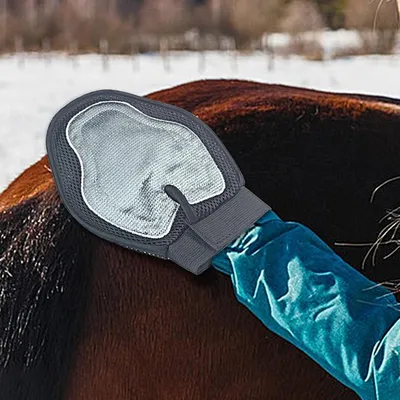 ZooVenture Mitaine de toilettage (outil de nettoyage) pour chevaux ZooVenture Mitaine de toilettage (outil de nettoyage) pour chevaux