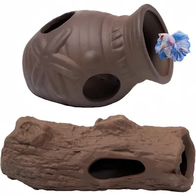 ZooVenture Décorations d'aquarium Cachettes céramiques pour poissons