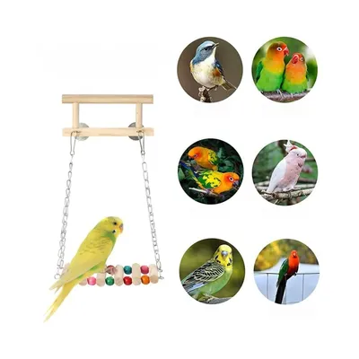 ZooVenture Balançoire en bois pour perroquet