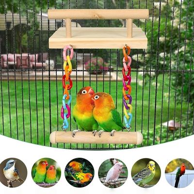 ZooVenture Columpio de madera para loros