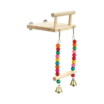ZooVenture Balançoire en bois pour perroquet