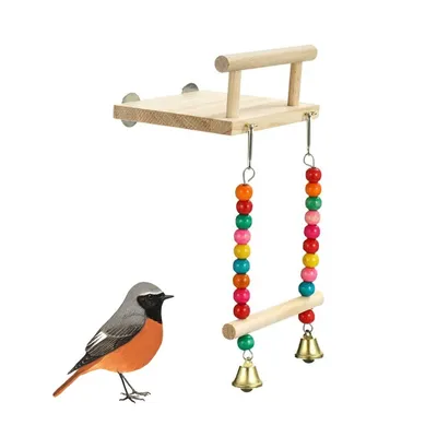 ZooVenture Balançoire en bois pour perroquet