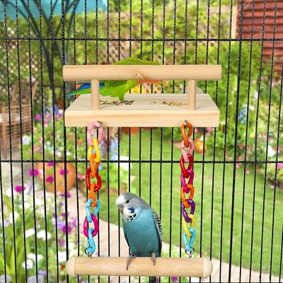 ZooVenture Columpio de madera para loros