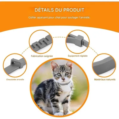 ZooVenture 4 Pcs Collier Anti Stress Pour Chat
