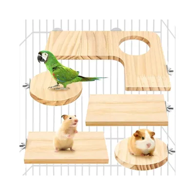 Zoomtopia Accessoire pour cage en bois pour petits animaux
