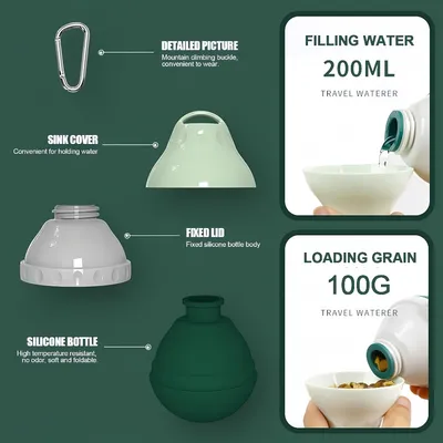 Zoomtopia Distributeur d'eau de voyage pour animaux de compagnie