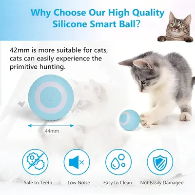 Rocky Paws Balle Intelligente Électrique pour Chat