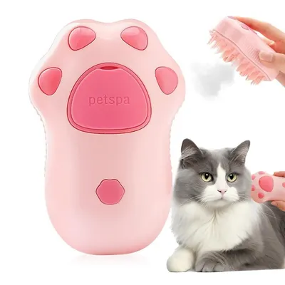 Pawzy Brosse à vapeur pour chat