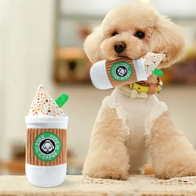 Zoomtopia Jouet tasse à café pour chien