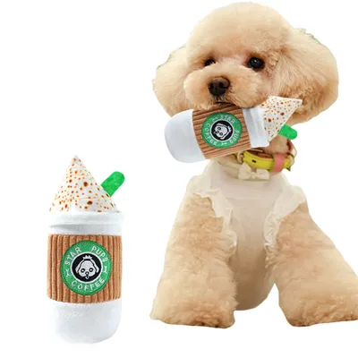 Zoomtopia Jouet tasse à café pour chien