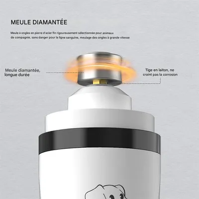 Rocky Broyeur d'ongles pour animaux de compagnie