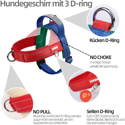 Zoomtopia Harnais sécuritaire 3 en 1 pour animaux