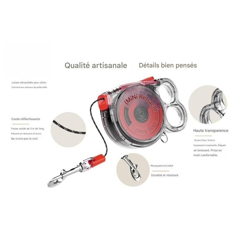 Pawzy Laisse rétractable pour chien