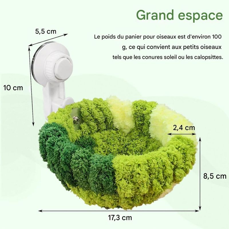 ZooVenture Nids pour oiseaux fenêtre avec ventouses pour perroquets