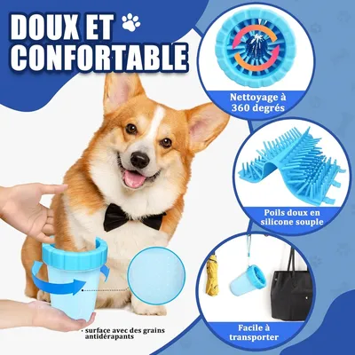 Zoomtopia Nettoyeur de pattes 5 - en - 1 pour chien