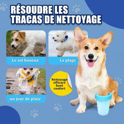 Zoomtopia Nettoyeur de pattes 5 - en - 1 pour chien
